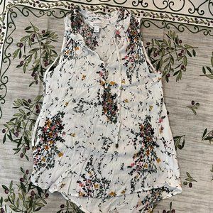 EUC Market and Spruce Sleeveless Floral Top Sz. S